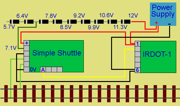 A line of diodes wired in series gives a selectable voltage in 0.7 Volt steps