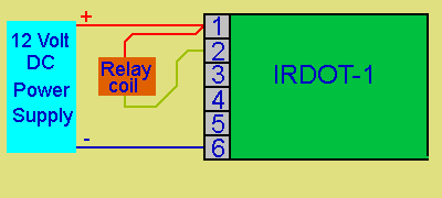 shows connection of irdot-1 to a separate relay