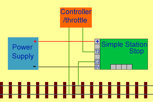 wiring for Station stop with starter signal for analogue and DCC