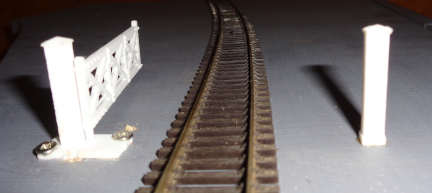 The gate is open to allow the siding to be shunted.